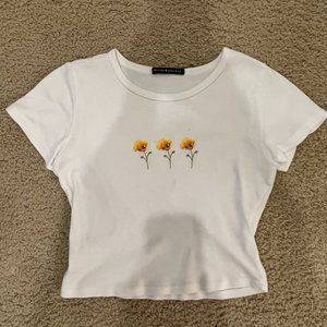 Brandy Melville | John Galt Ashlyn Poppy Crop Top